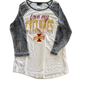 Women's ISU Baseball Style 3/4 Length Sleeve Love My Cyclones Shirt